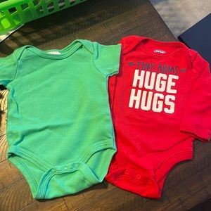 Set of two onesies Sz 0-3 mo.